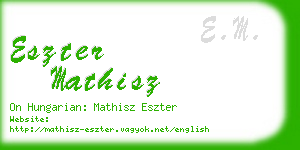 eszter mathisz business card